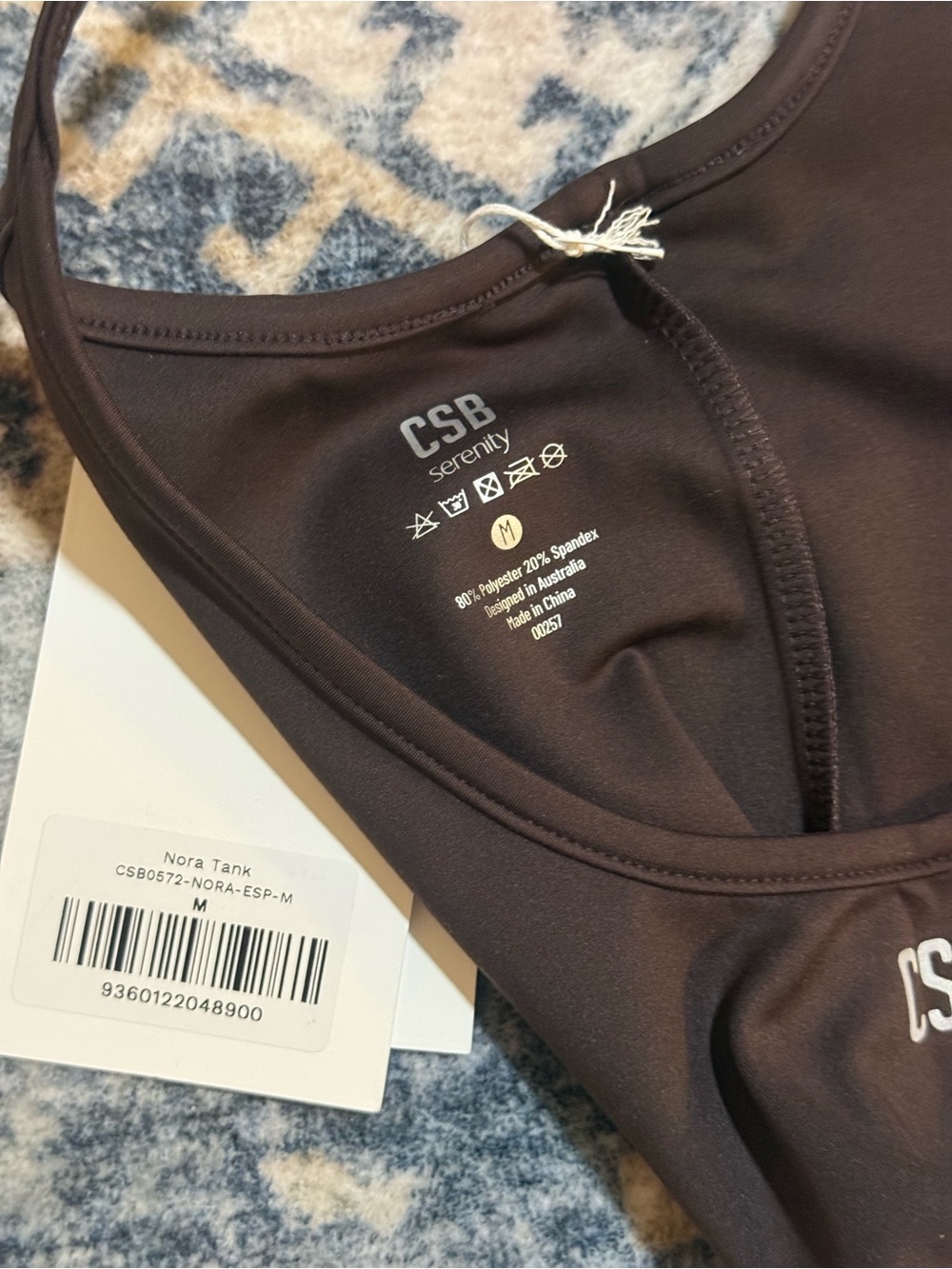 NWT CSB CROP SHOP BOUTIQUE Serenity Longline Nora Tank - Espresso - Size medium - Picture 6 of 8